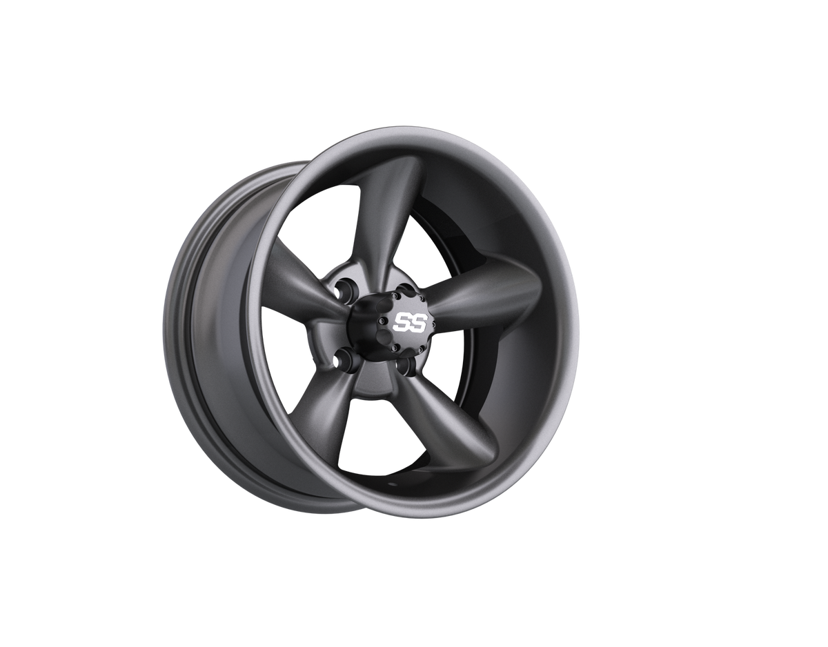GTW Godfather Matte Gray 14" Golf Cart Wheel (14x7) – Universal Fit