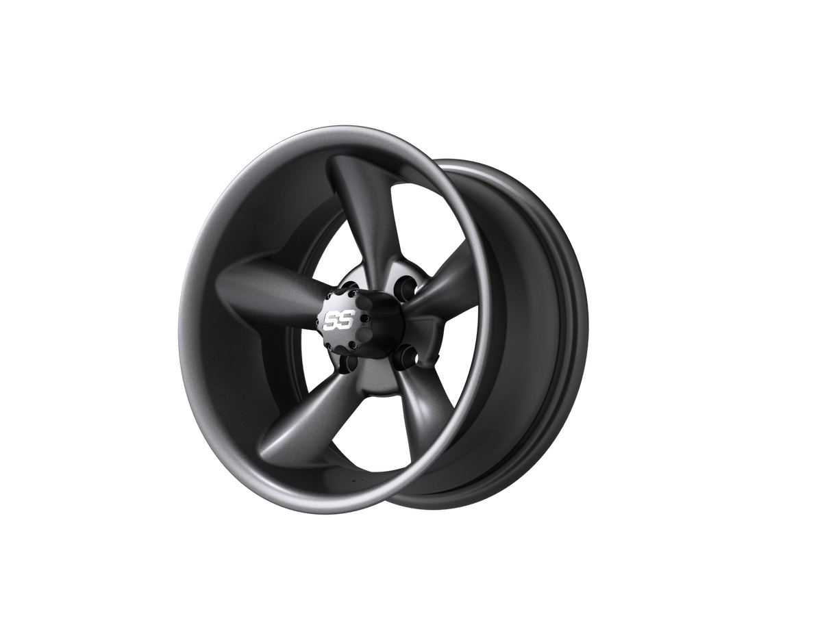 GTW Godfather Matte Gray 14" Golf Cart Wheel (14x7) – Universal Fit