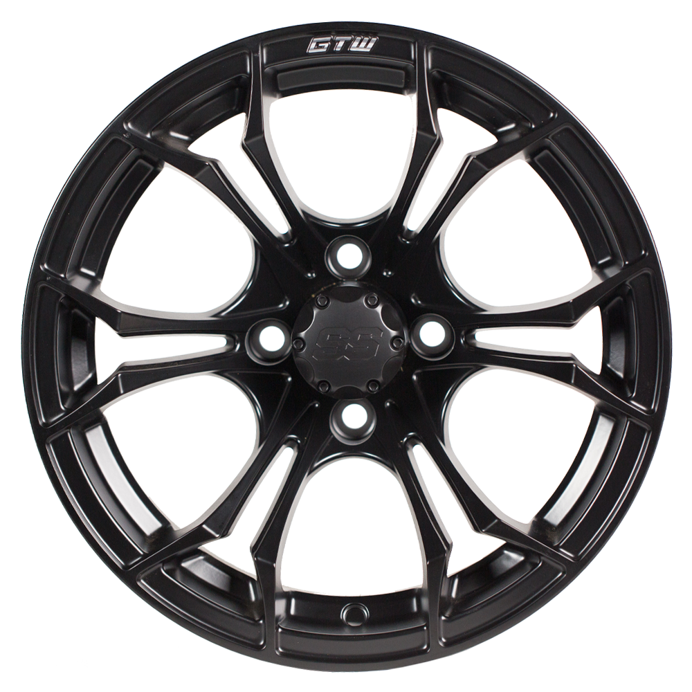 GTW Spyder Matte Black 14" Golf Cart Wheel (14x7) – Universal Fit