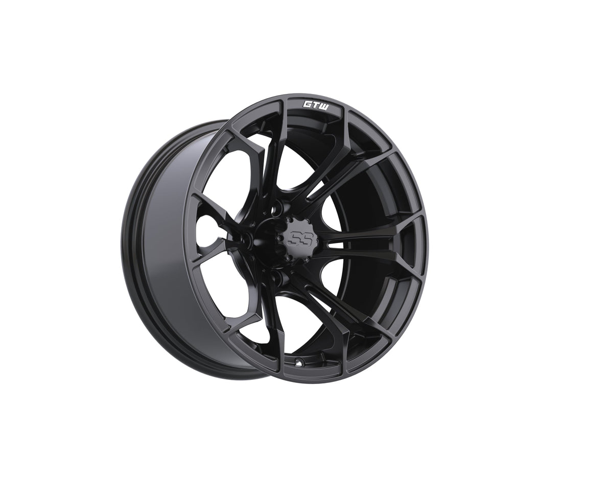 GTW Spyder Matte Black 14" Golf Cart Wheel (14x7) – Universal Fit