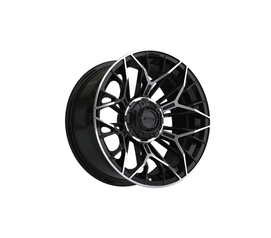 GTW Stellar Black & Machined 15" Golf Cart Wheel (Single)