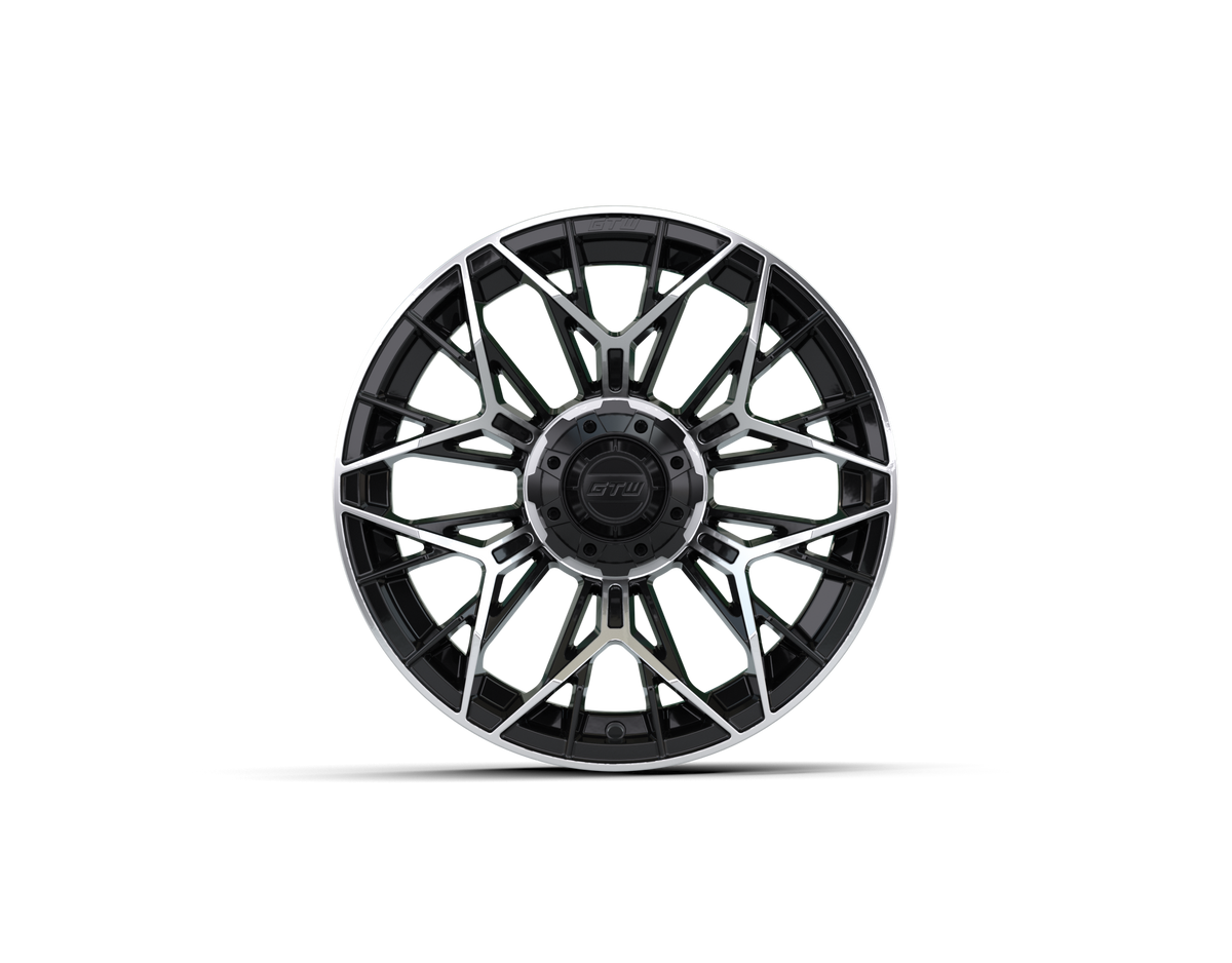 GTW Stellar Black & Machined 15" Golf Cart Wheel (Single)