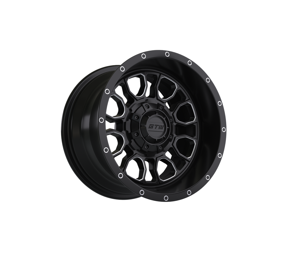 12" GTW Volt Black & Machined Wheel