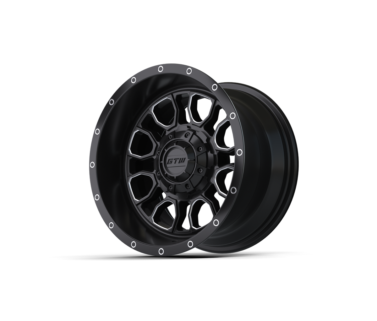 12" GTW Volt Black & Machined Wheel