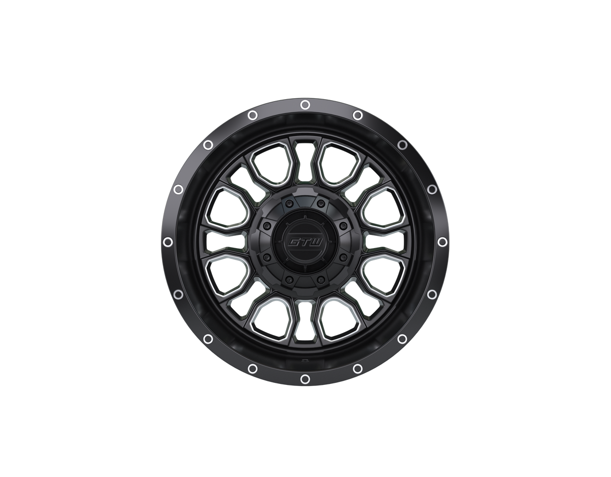 12" GTW Volt Black & Machined Wheel