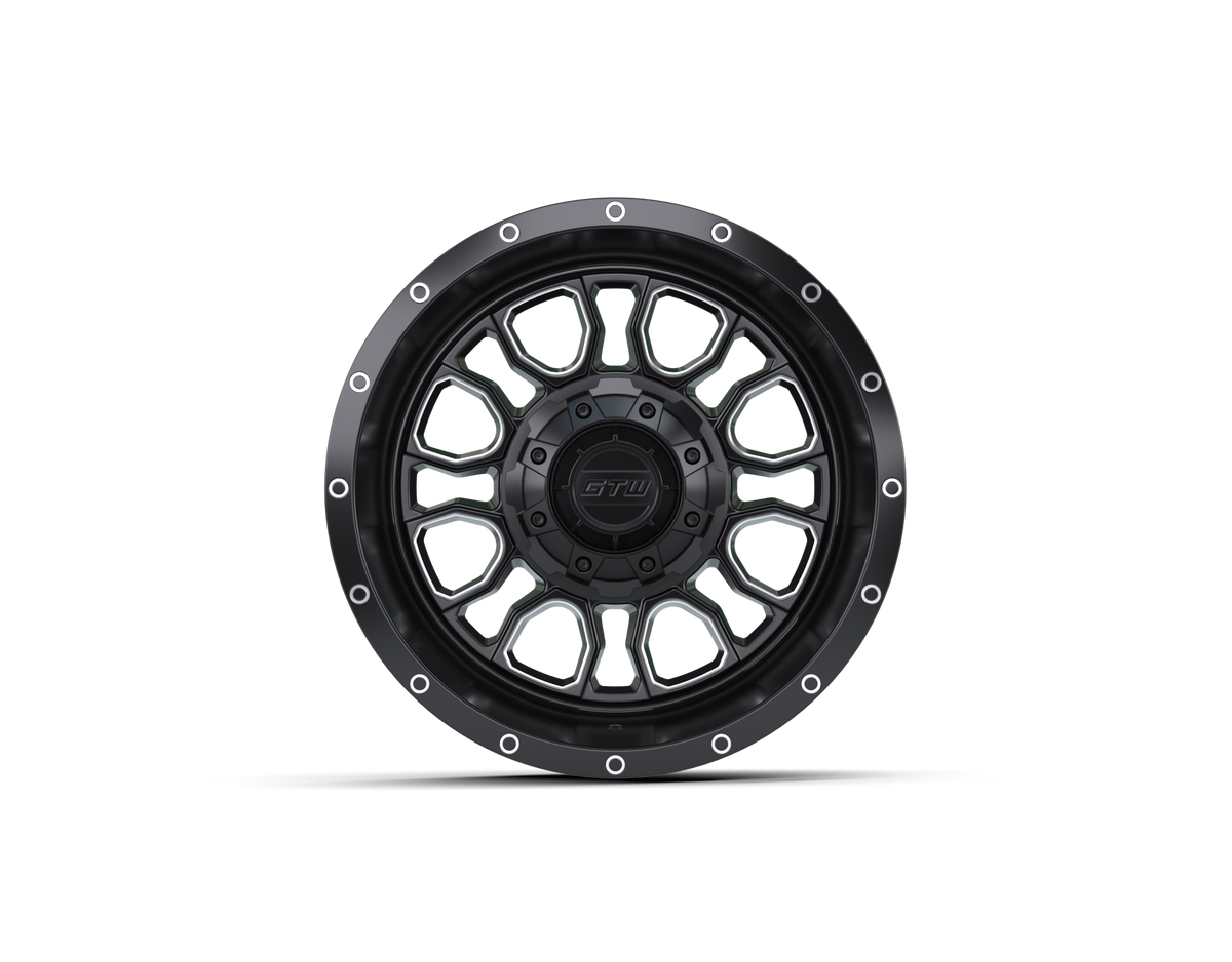 12" GTW Volt Black & Machined Wheel