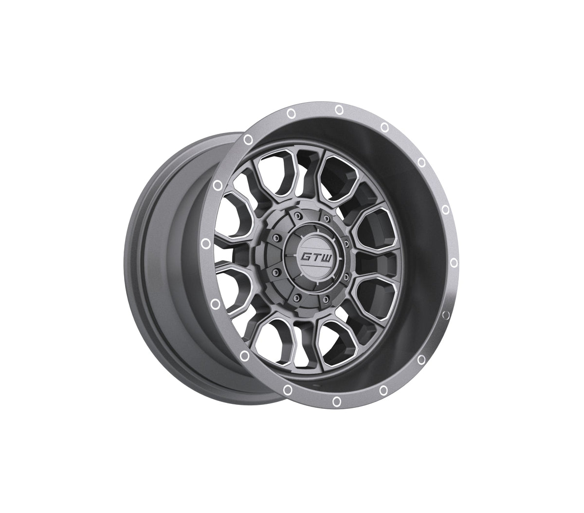 12" GTW Volt Gunmetal with Machined Accents Wheel