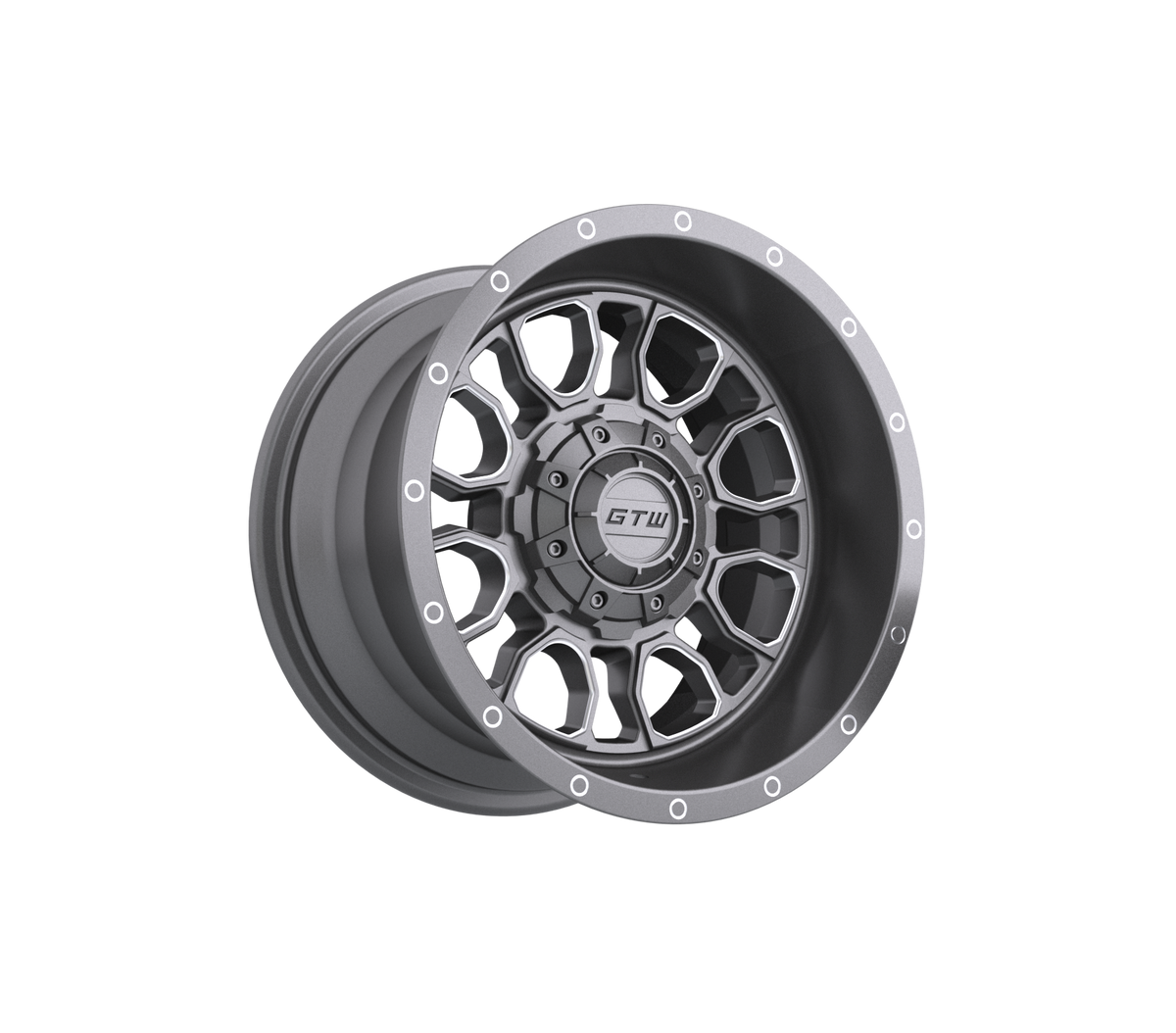 12" GTW Volt Gunmetal with Machined Accents Wheel