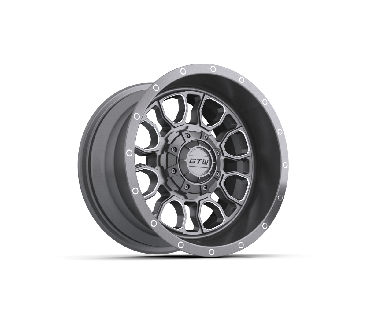 12" GTW Volt Gunmetal with Machined Accents Wheel