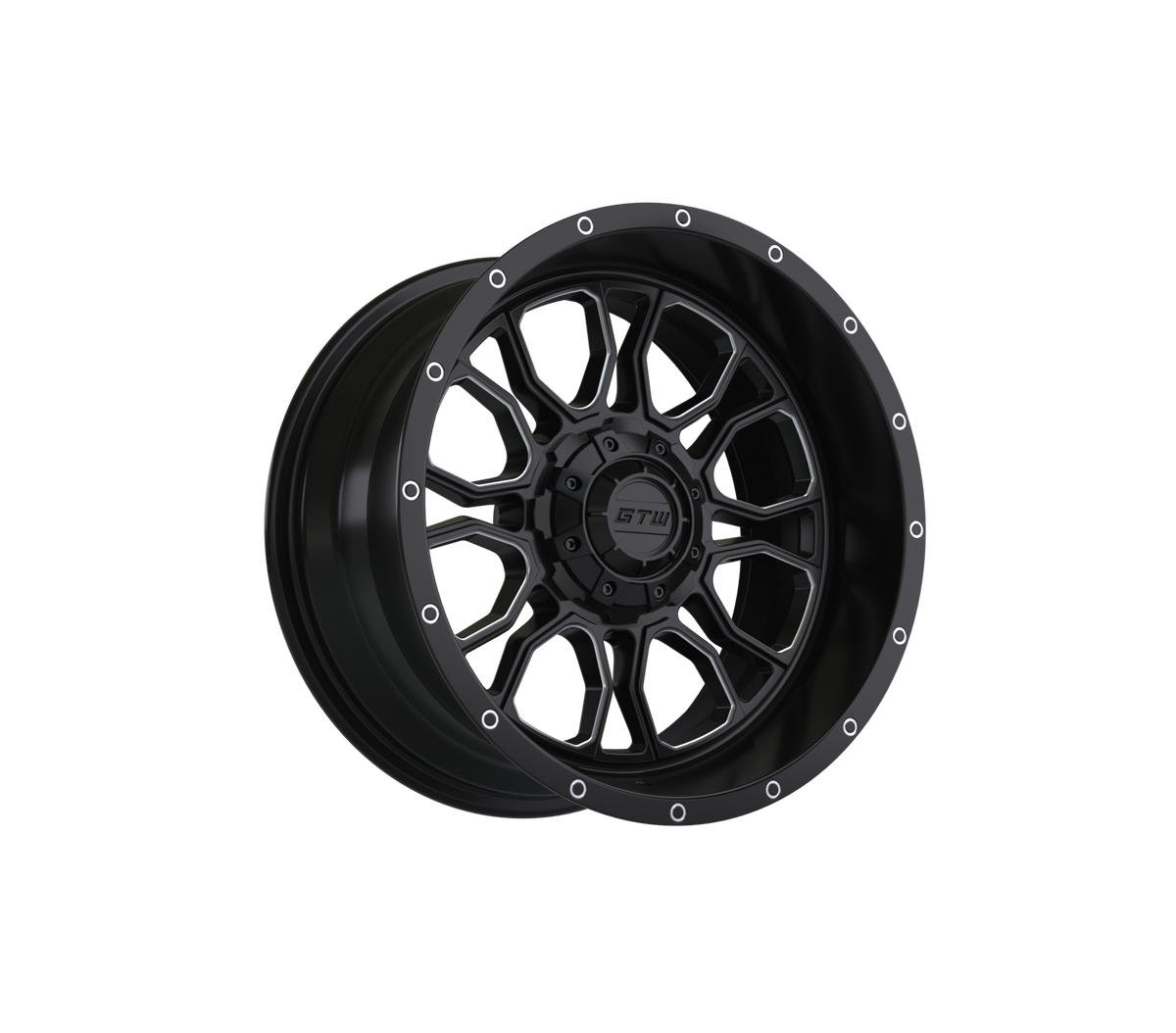 GTW Volt Black & Machined 14" Golf Cart Wheel (Single)