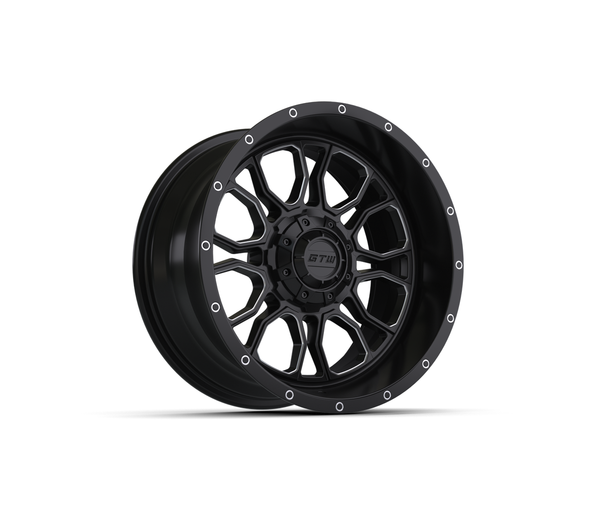 GTW Volt Black & Machined 14" Golf Cart Wheel (Single)
