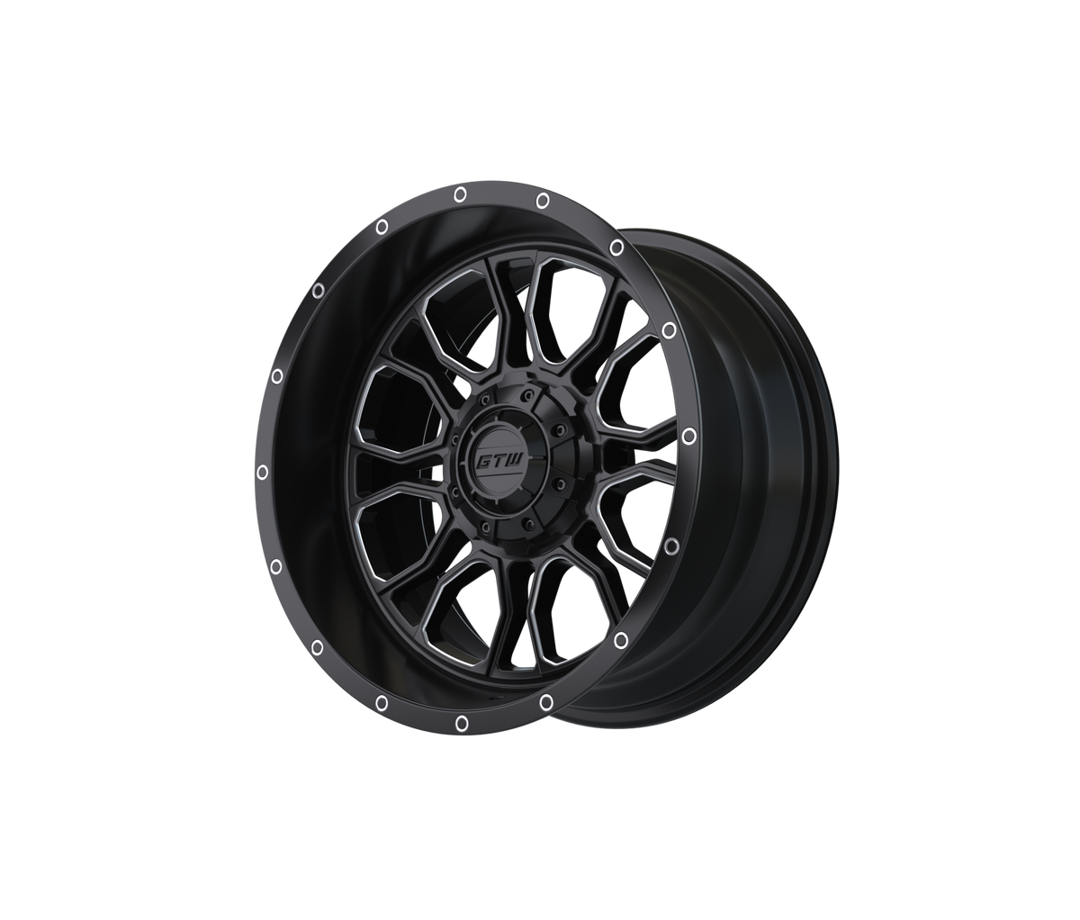 GTW Volt Black & Machined 14" Golf Cart Wheel (Single)