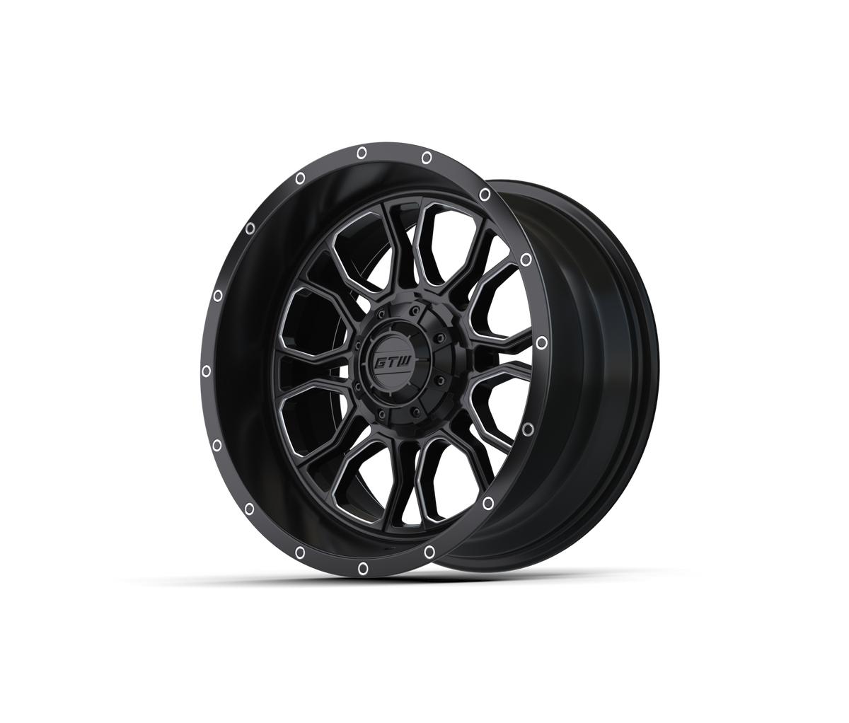 GTW Volt Black & Machined 14" Golf Cart Wheel (Single)