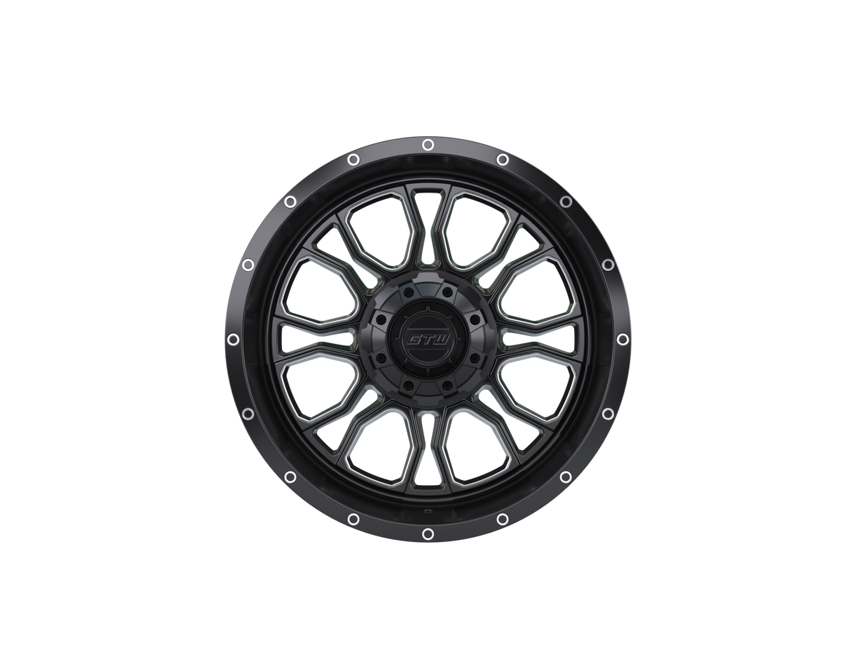 GTW Volt Black & Machined 14" Golf Cart Wheel (Single)