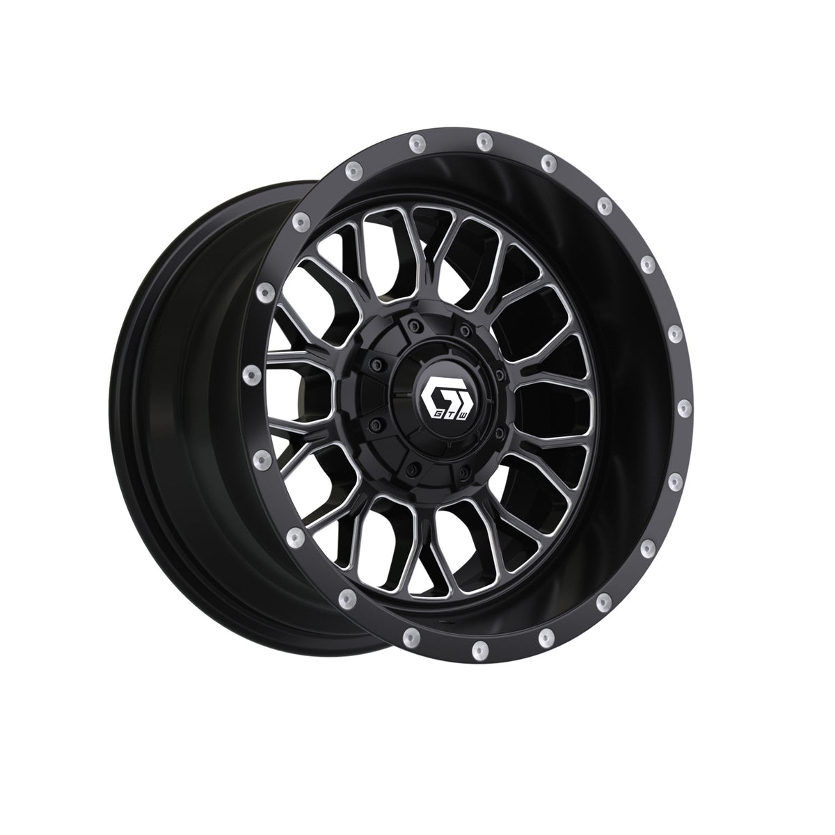 12" GTW Helix Black & Machined Wheel