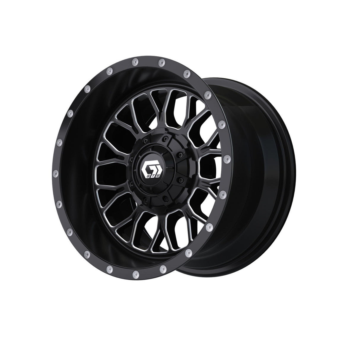 12" GTW Helix Black & Machined Wheel