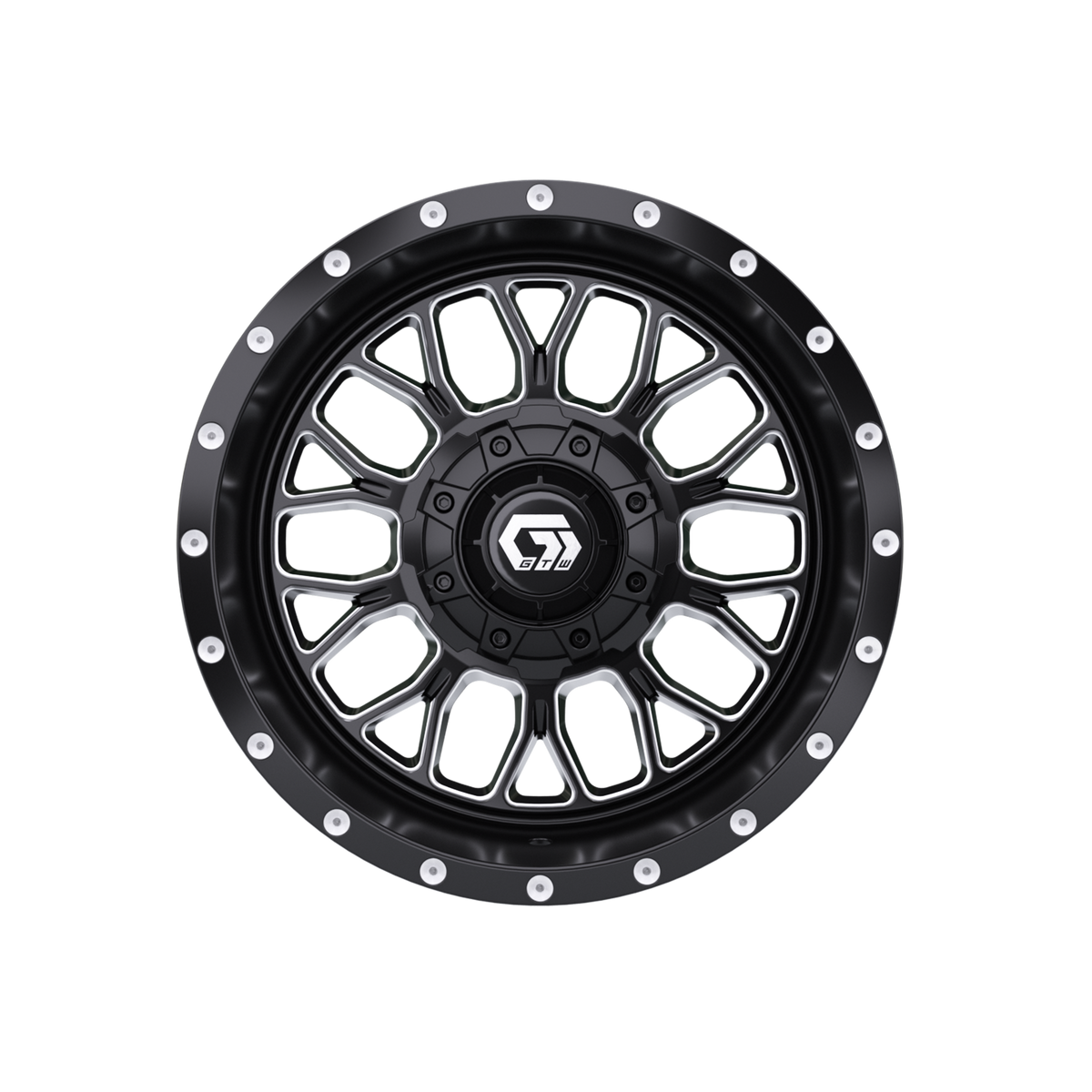 12" GTW Helix Black & Machined Wheel