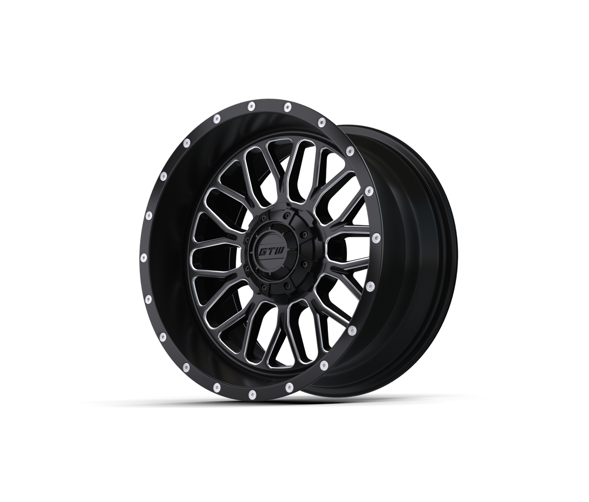 GTW Helix Black & Machined 14" Golf Cart Wheel (Single)