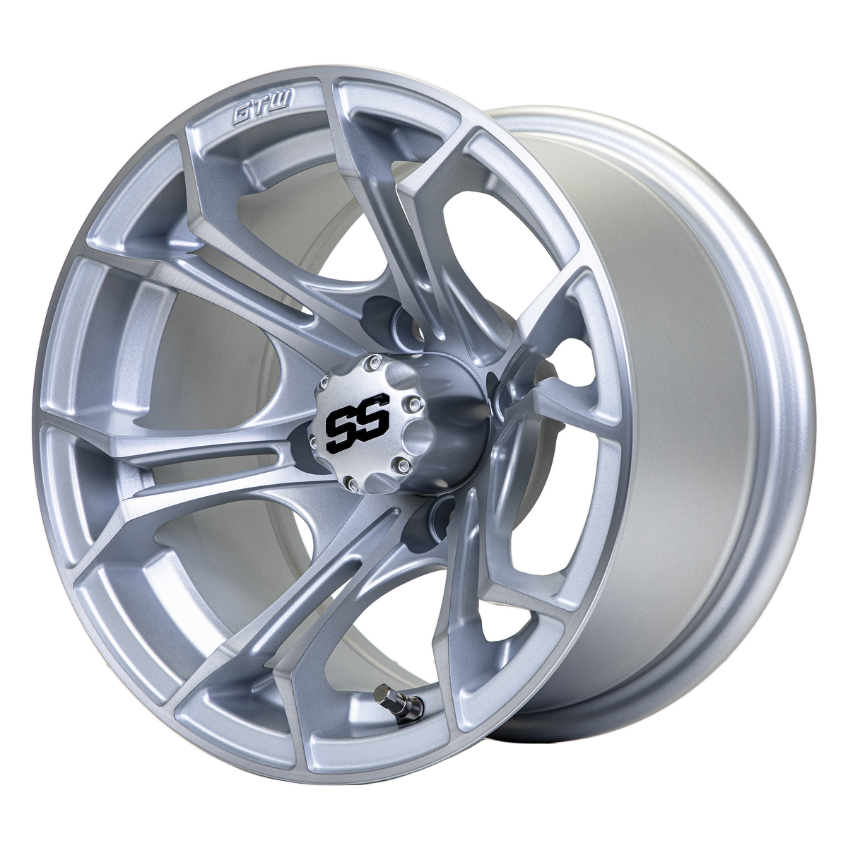 12" GTW Spyder Matte Silver with Machined Accents Wheel