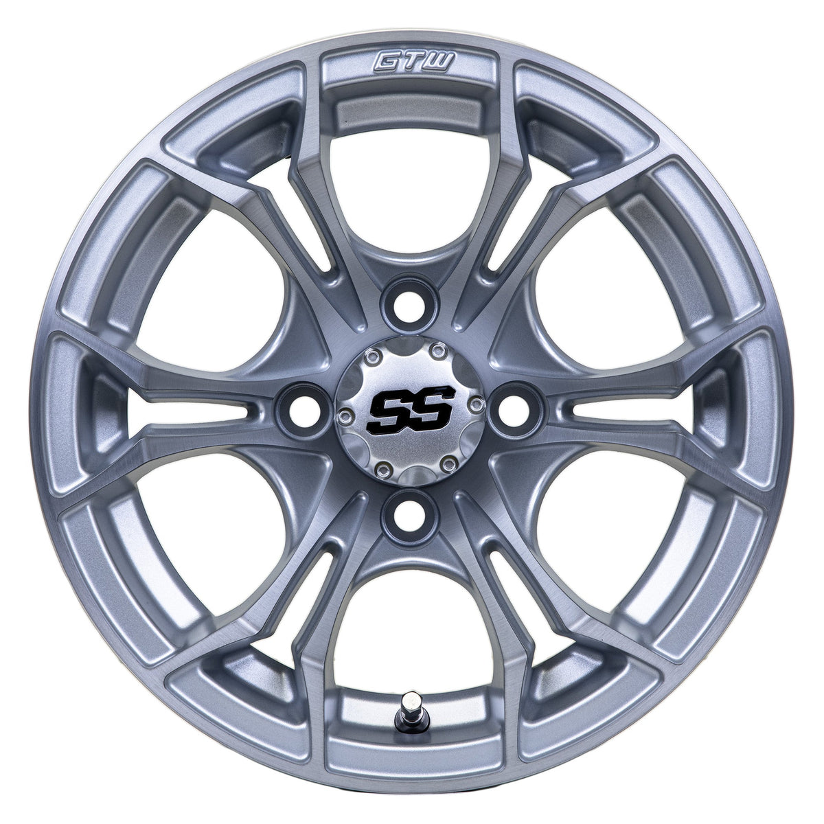 12" GTW Spyder Matte Silver with Machined Accents Wheel