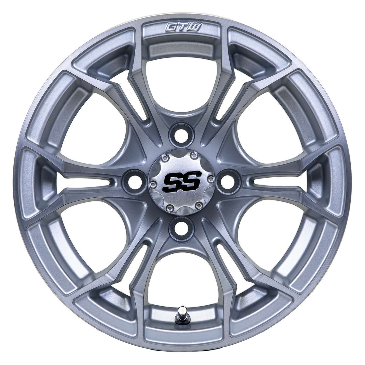 12" GTW Spyder Matte Silver with Machined Accents Wheel