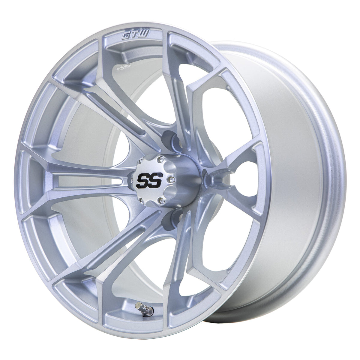 14" GTW Spyder Matte Silver with Machined Accents Wheel