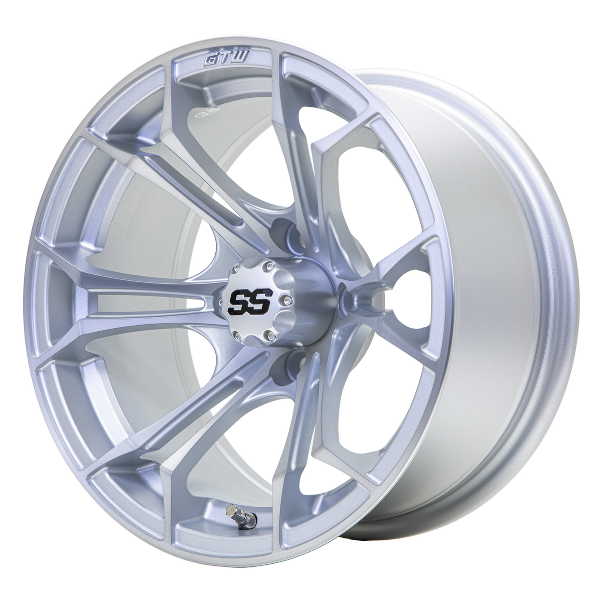 14" GTW Spyder Matte Silver with Machined Accents Wheel