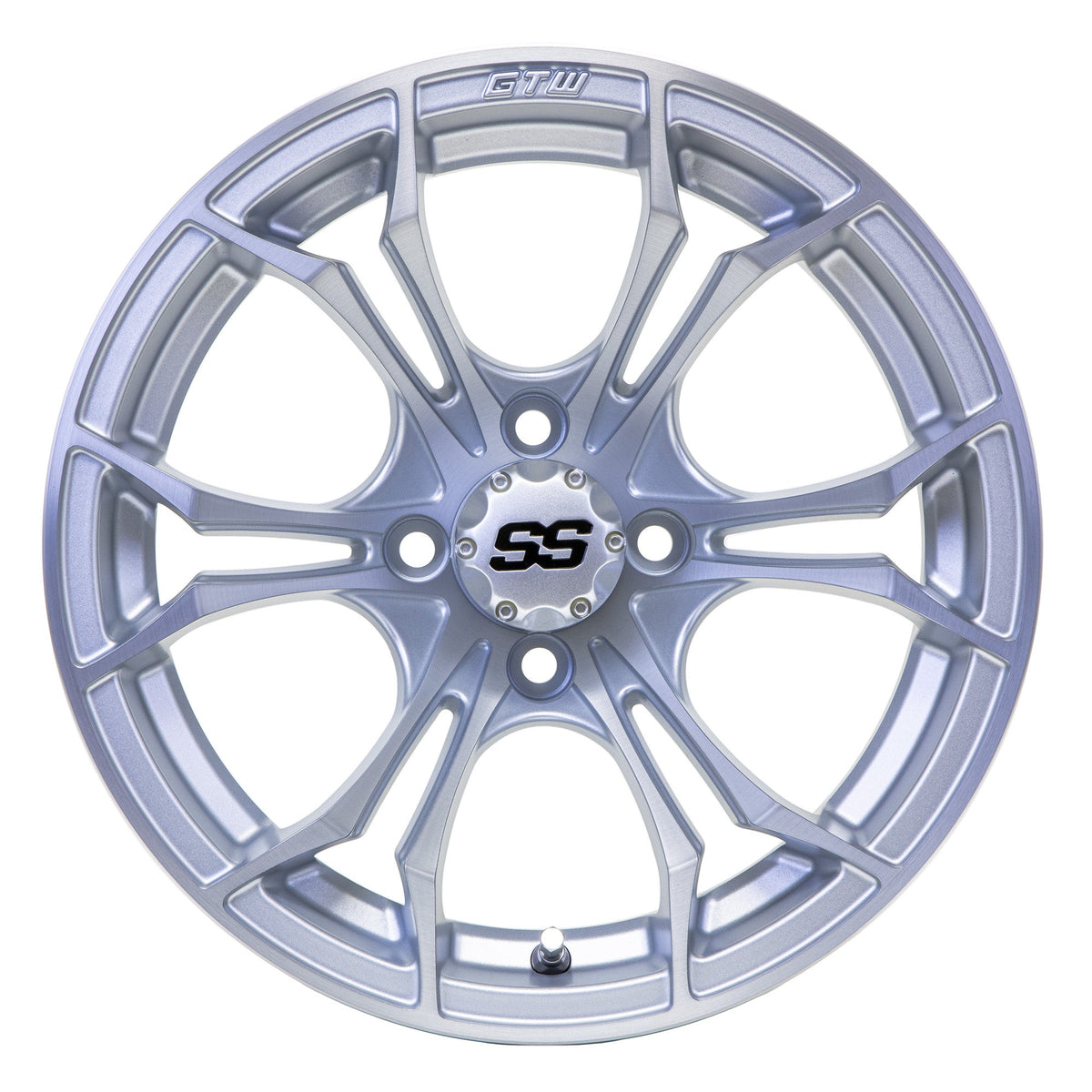 14" GTW Spyder Matte Silver with Machined Accents Wheel