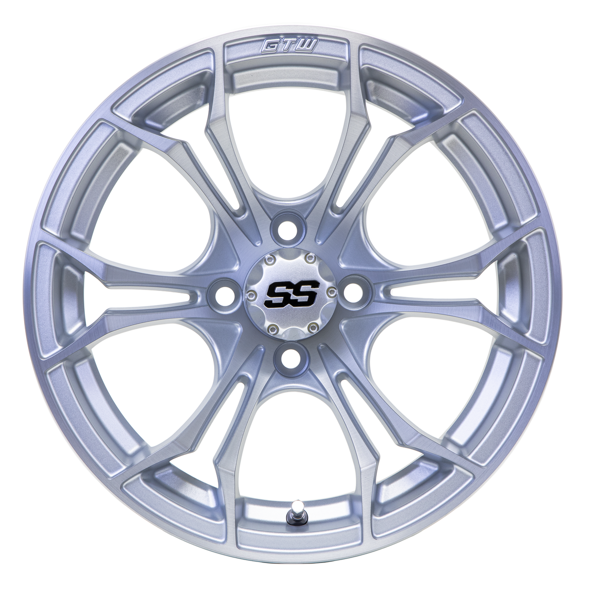 14" GTW Spyder Matte Silver with Machined Accents Wheel