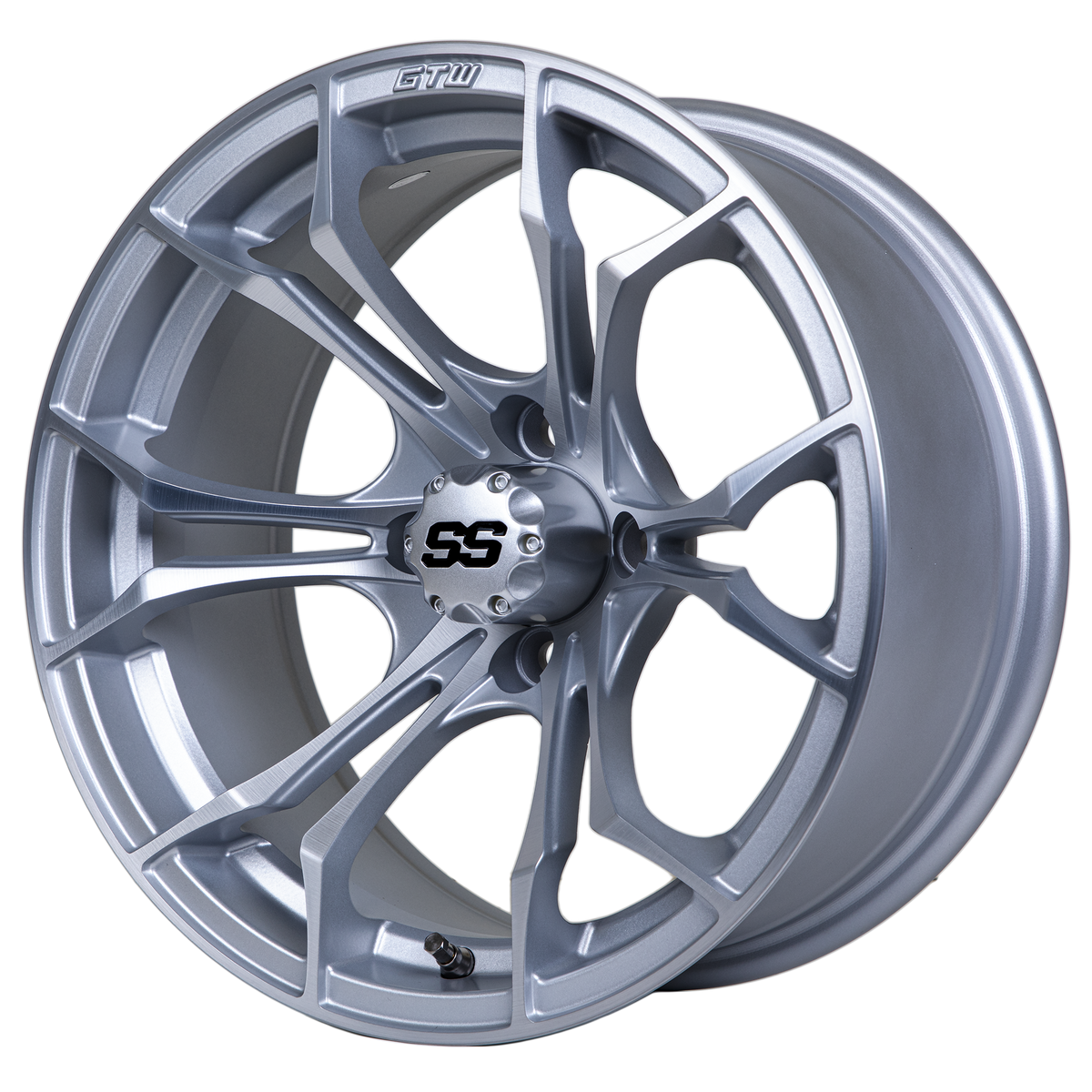 15" GTW Spyder Matte Silver with Machined Accents Wheel