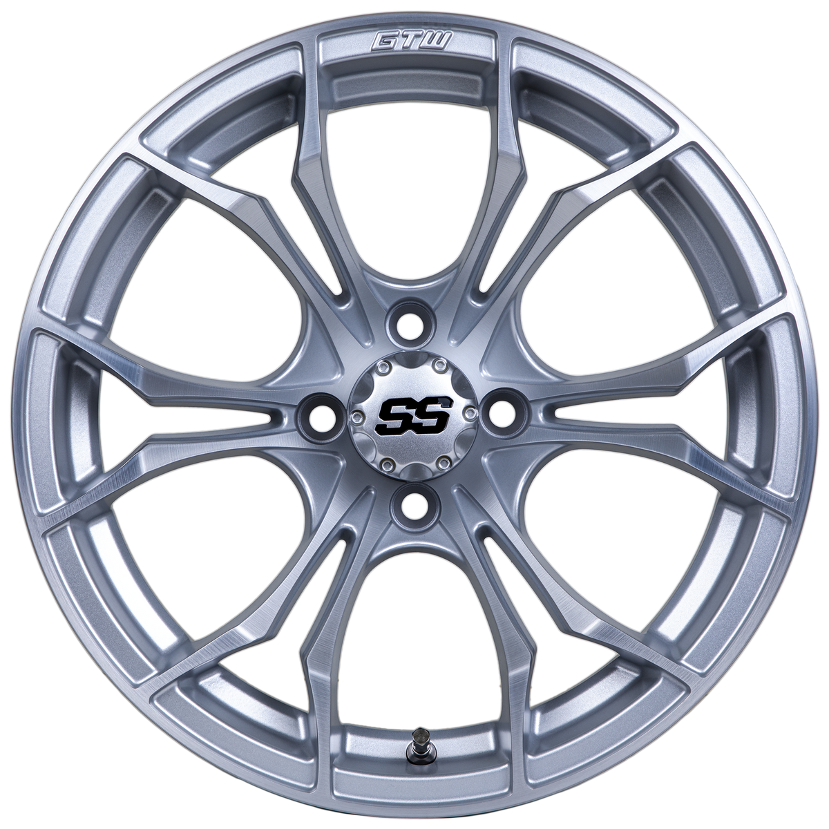 15" GTW Spyder Matte Silver with Machined Accents Wheel