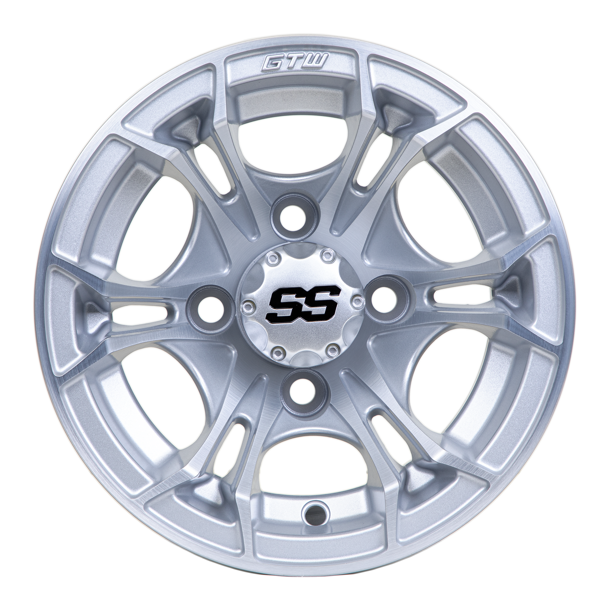 GTW Spyder Silver Brush 10 Inch Wheel