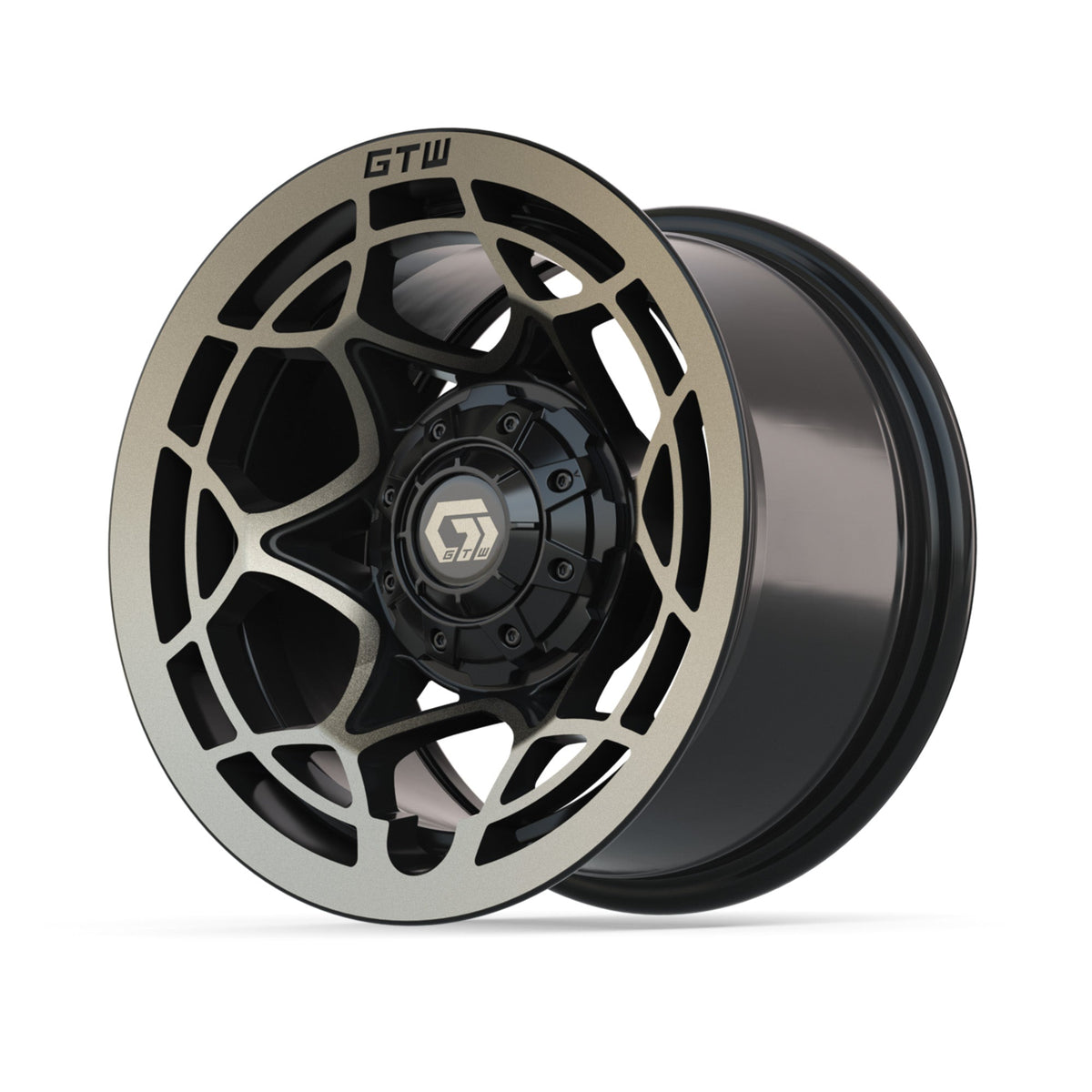 12" GTW Nexus Gloss Black with Satin Bronze Face Wheel