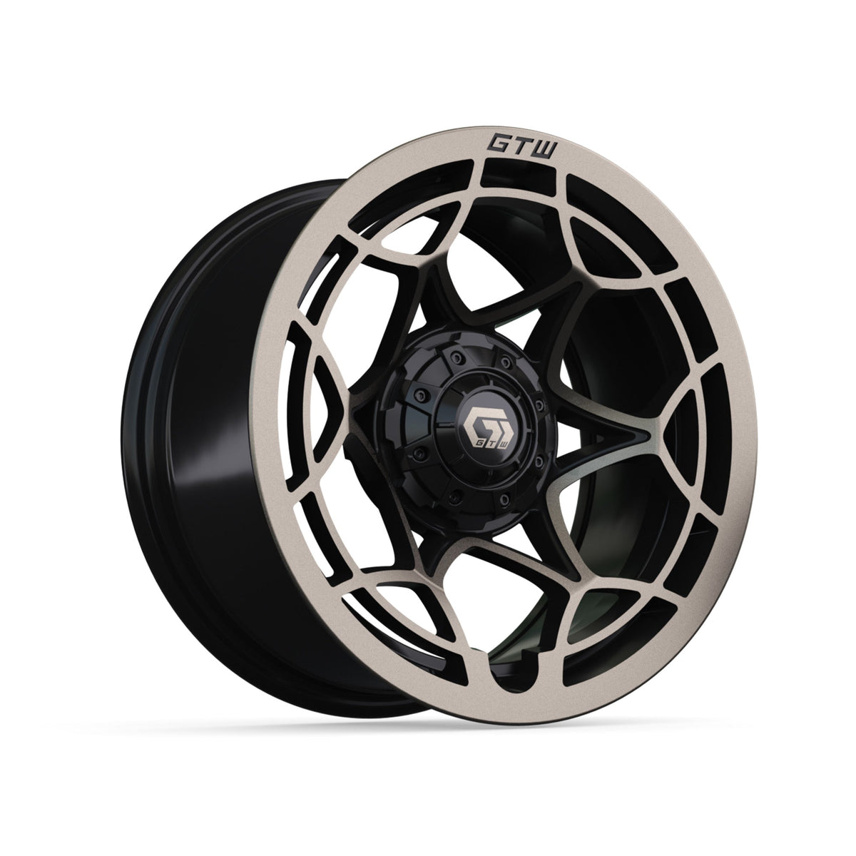 14" GTW Nexus Gloss Black with Satin Bronze Face Wheel
