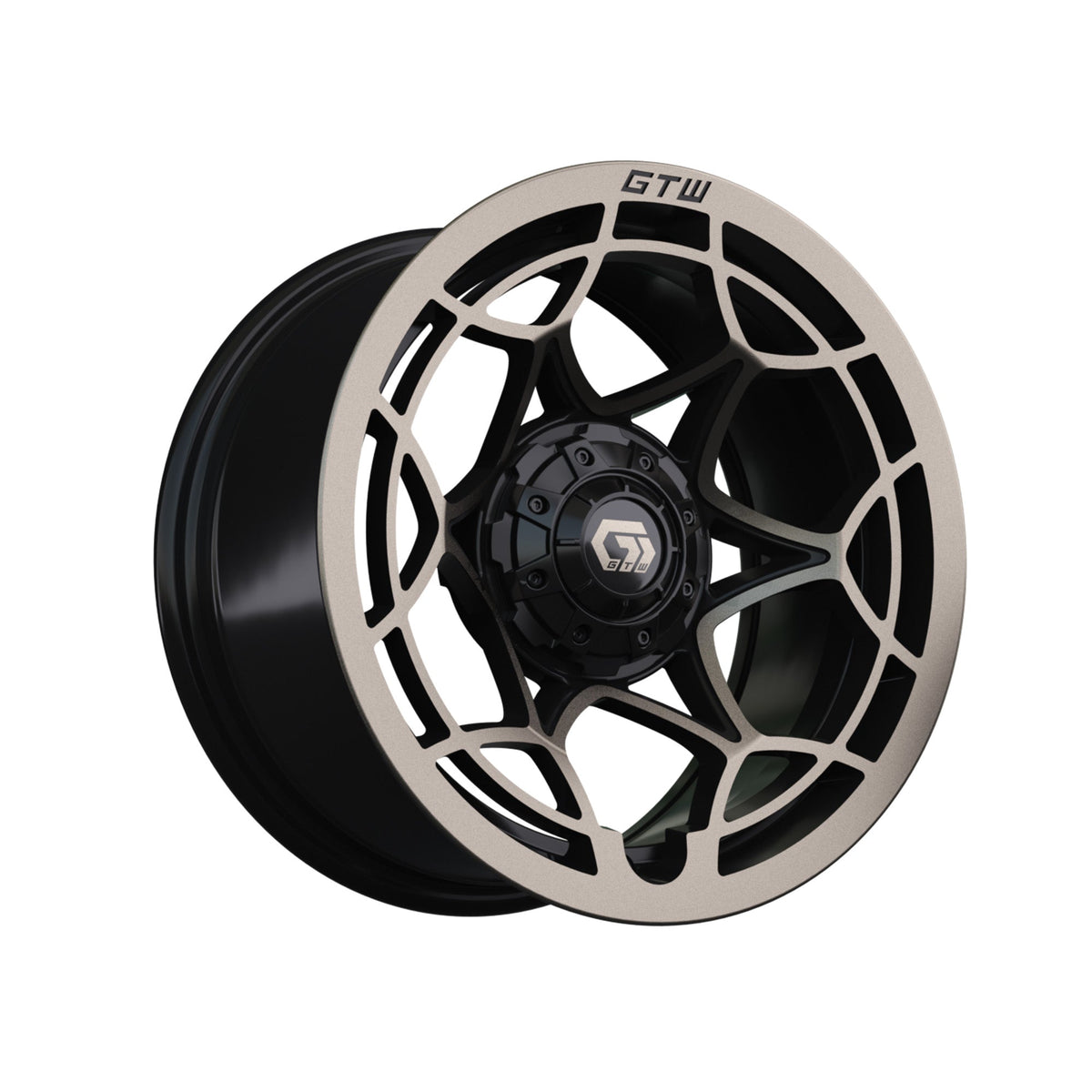 14" GTW Nexus Gloss Black with Satin Bronze Face Wheel