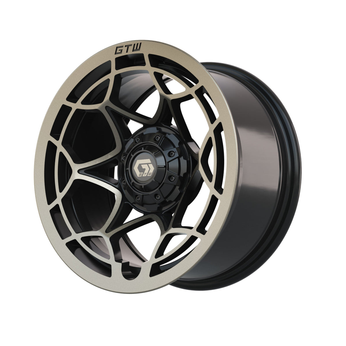14" GTW Nexus Gloss Black with Satin Bronze Face Wheel