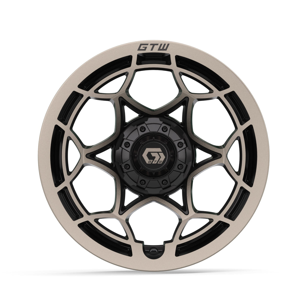 14" GTW Nexus Gloss Black with Satin Bronze Face Wheel