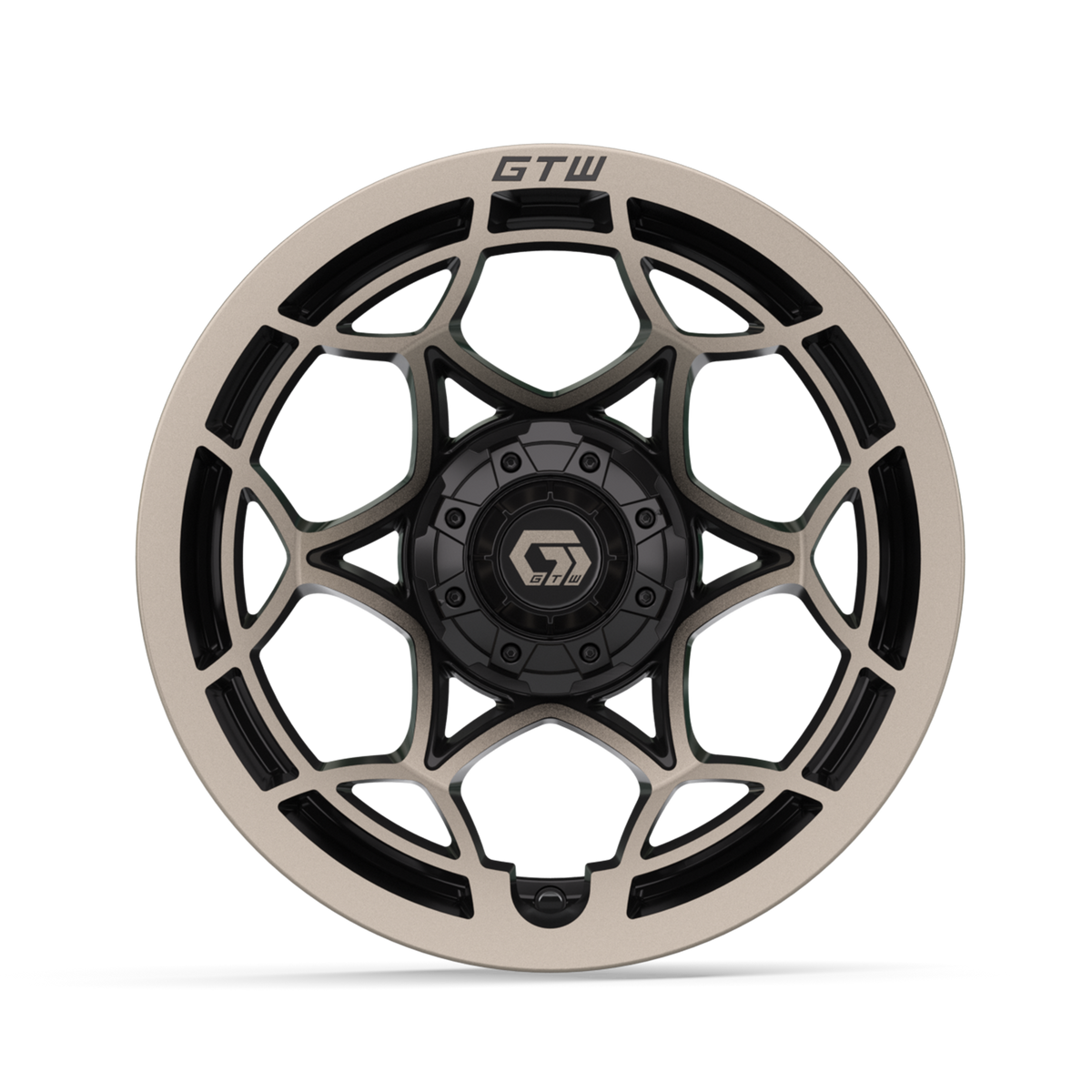 14" GTW Nexus Gloss Black with Satin Bronze Face Wheel