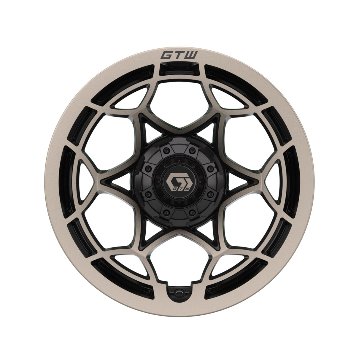 14" GTW Nexus Gloss Black with Satin Bronze Face Wheel