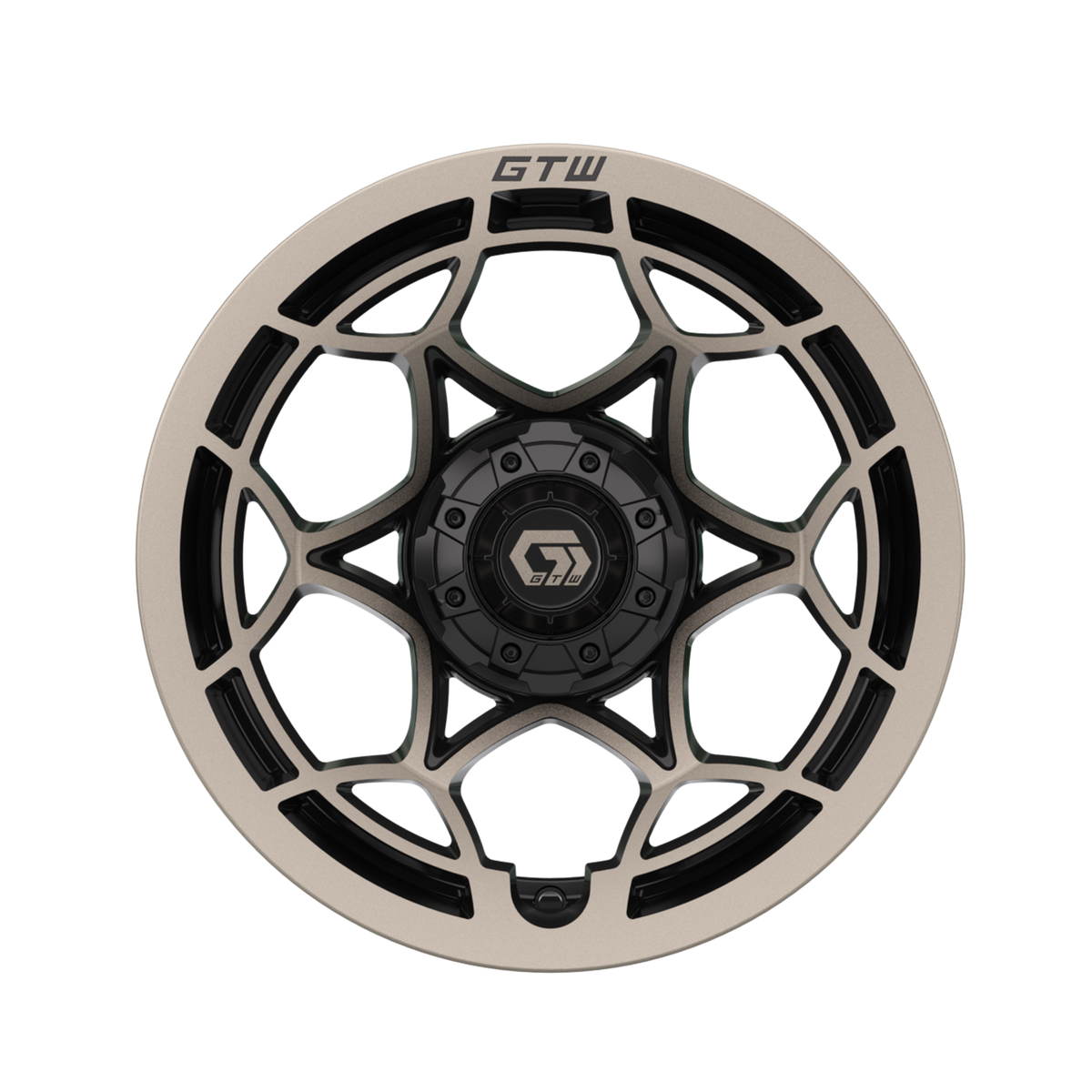 14" GTW Nexus Gloss Black with Satin Bronze Face Wheel