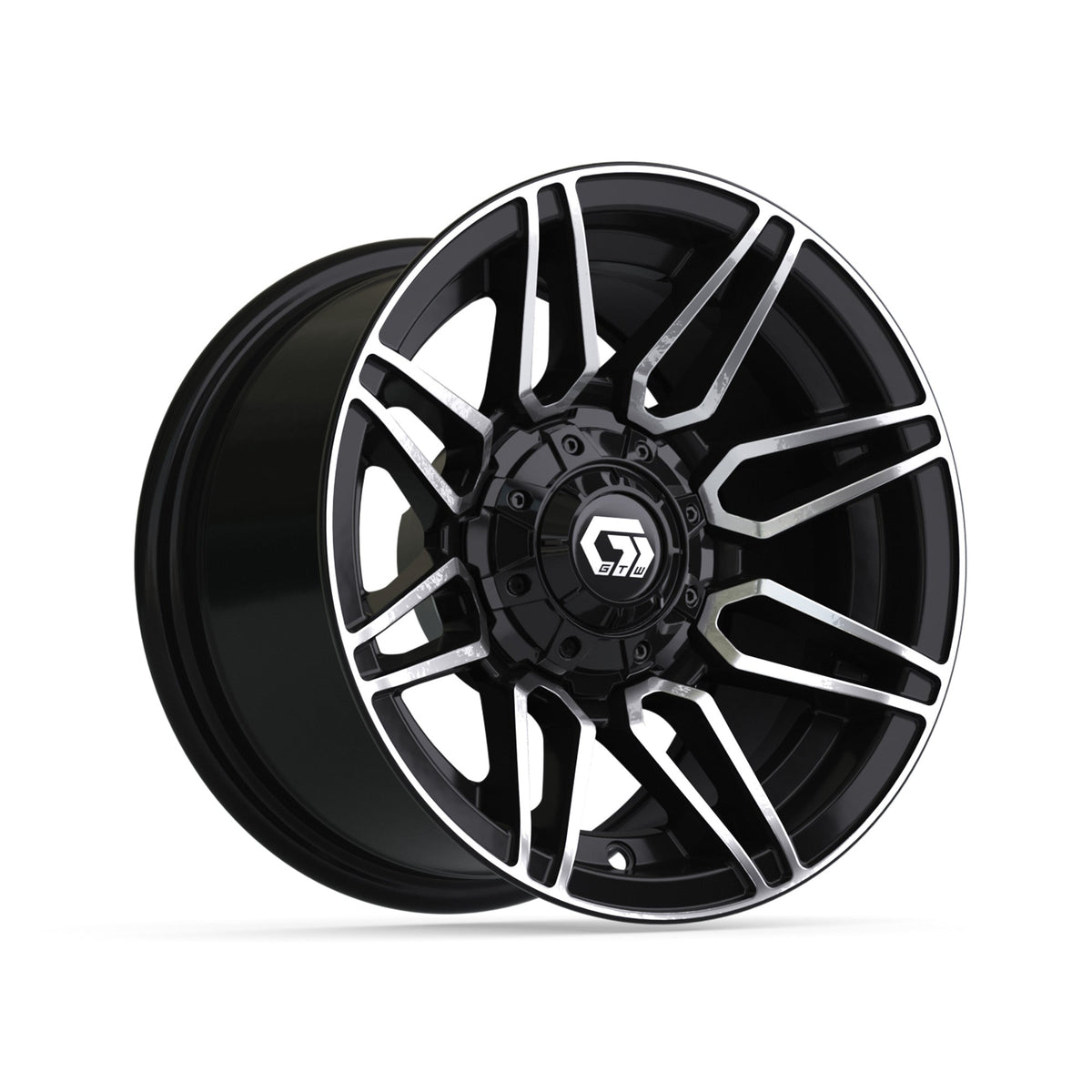 12" GTW Stealth Gloss Black with Machined Accents Wheel