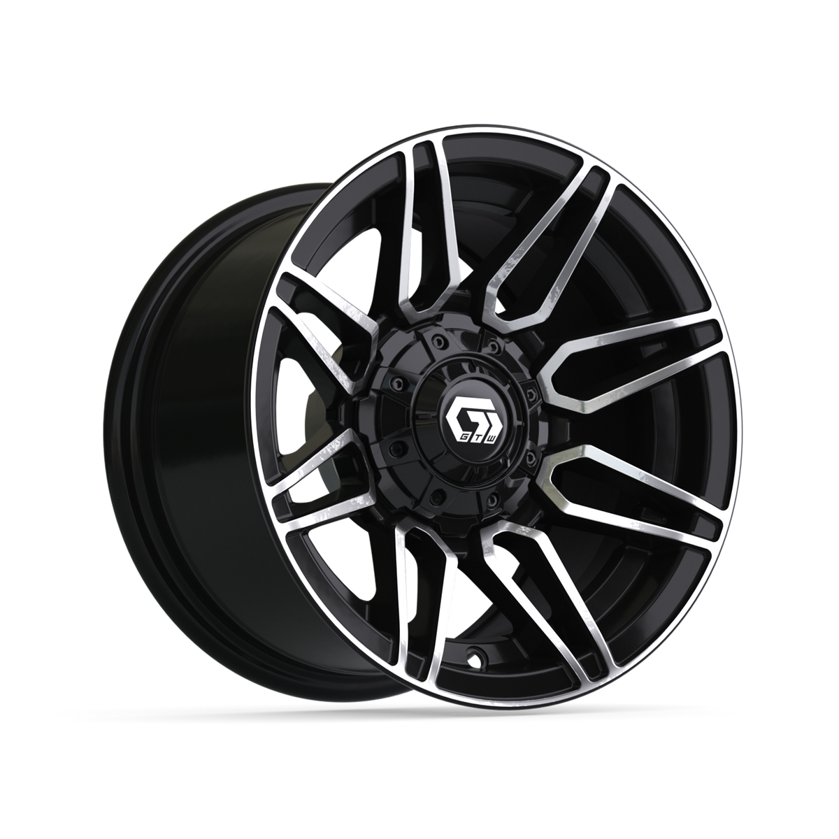 12" GTW Stealth Gloss Black with Machined Accents Wheel
