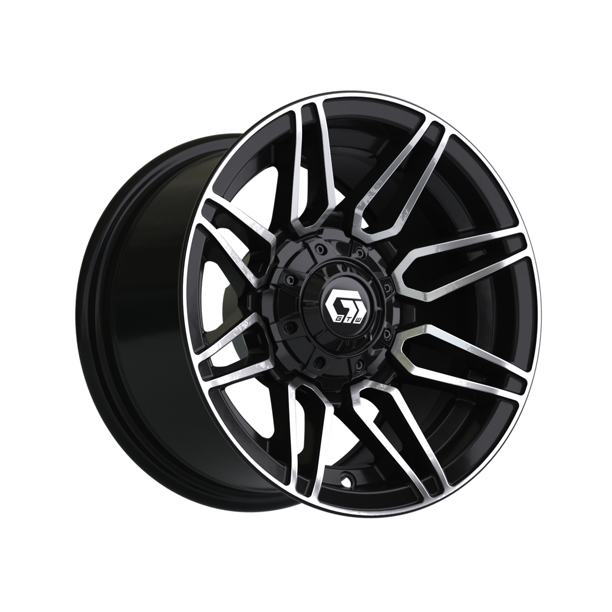 12" GTW Stealth Gloss Black with Machined Accents Wheel