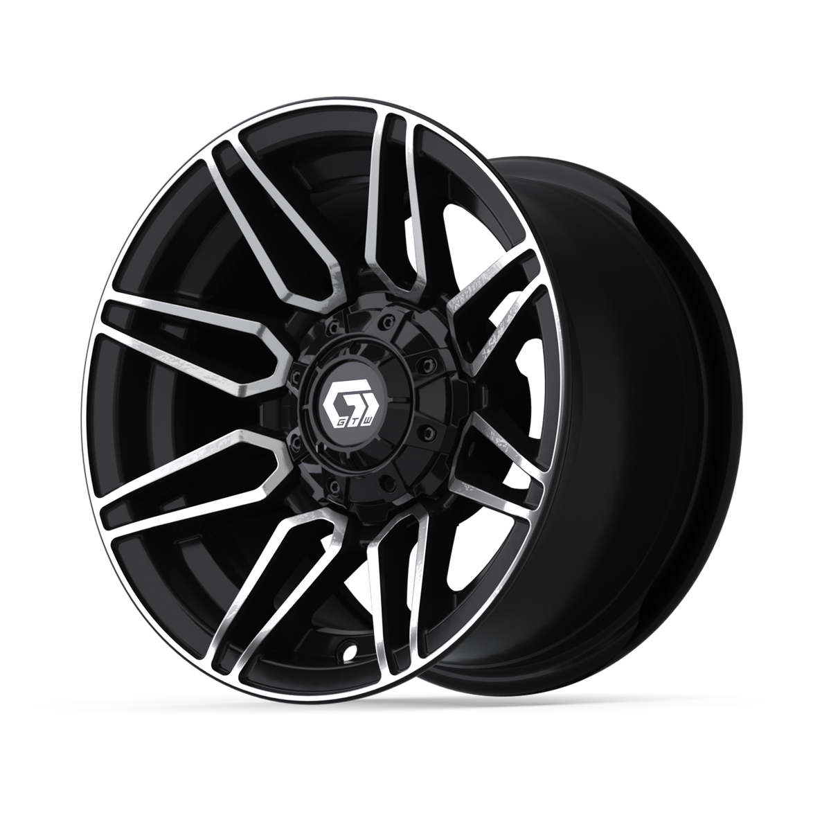 12" GTW Stealth Gloss Black with Machined Accents Wheel
