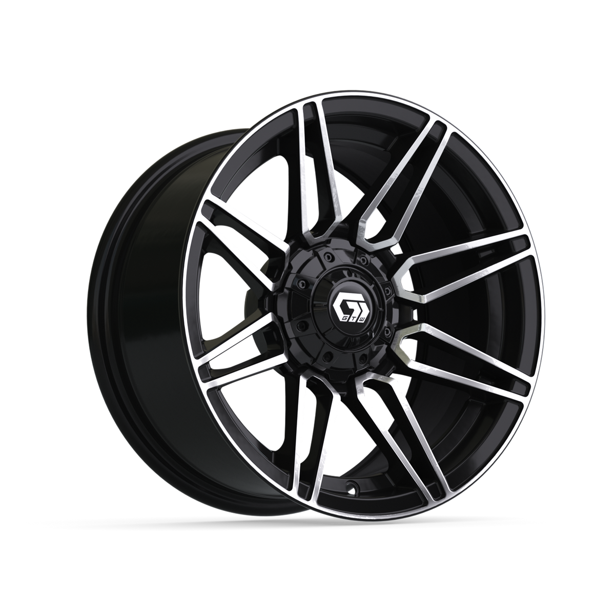 14" GTW Stealth Gloss Black with Machined Accents Wheel
