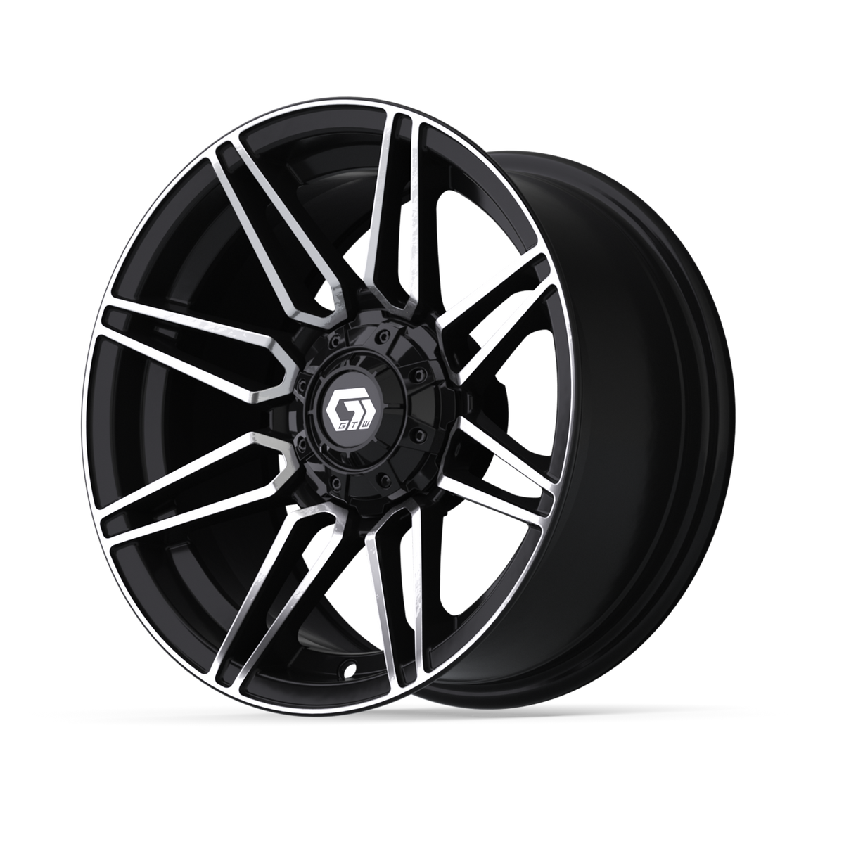 14" GTW Stealth Gloss Black with Machined Accents Wheel