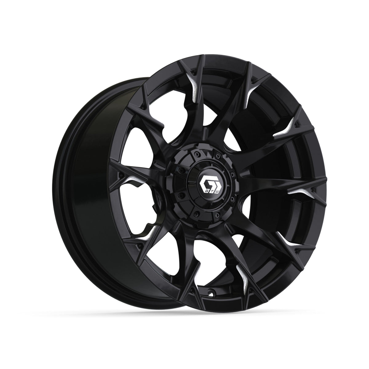 14" GTW Diablo Gloss Black with Machined Accents Wheel