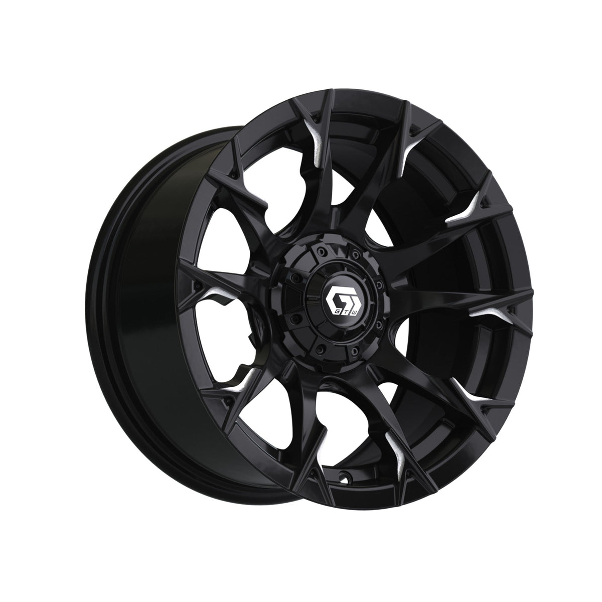 14" GTW Diablo Gloss Black with Machined Accents Wheel