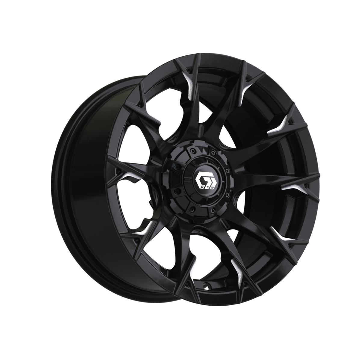 14" GTW Diablo Gloss Black with Machined Accents Wheel