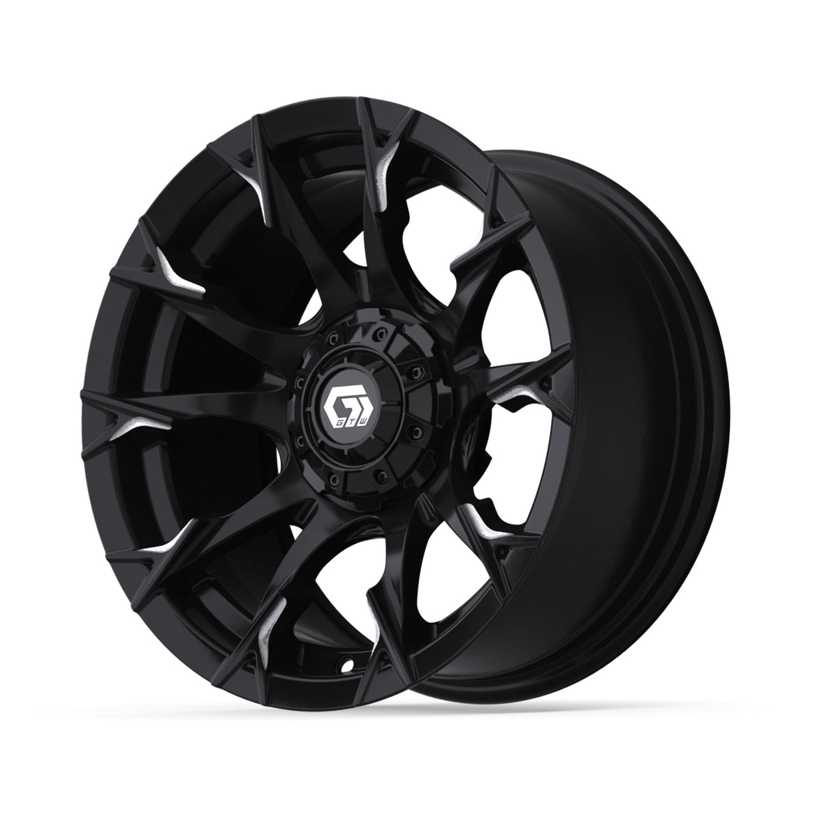 14" GTW Diablo Gloss Black with Machined Accents Wheel